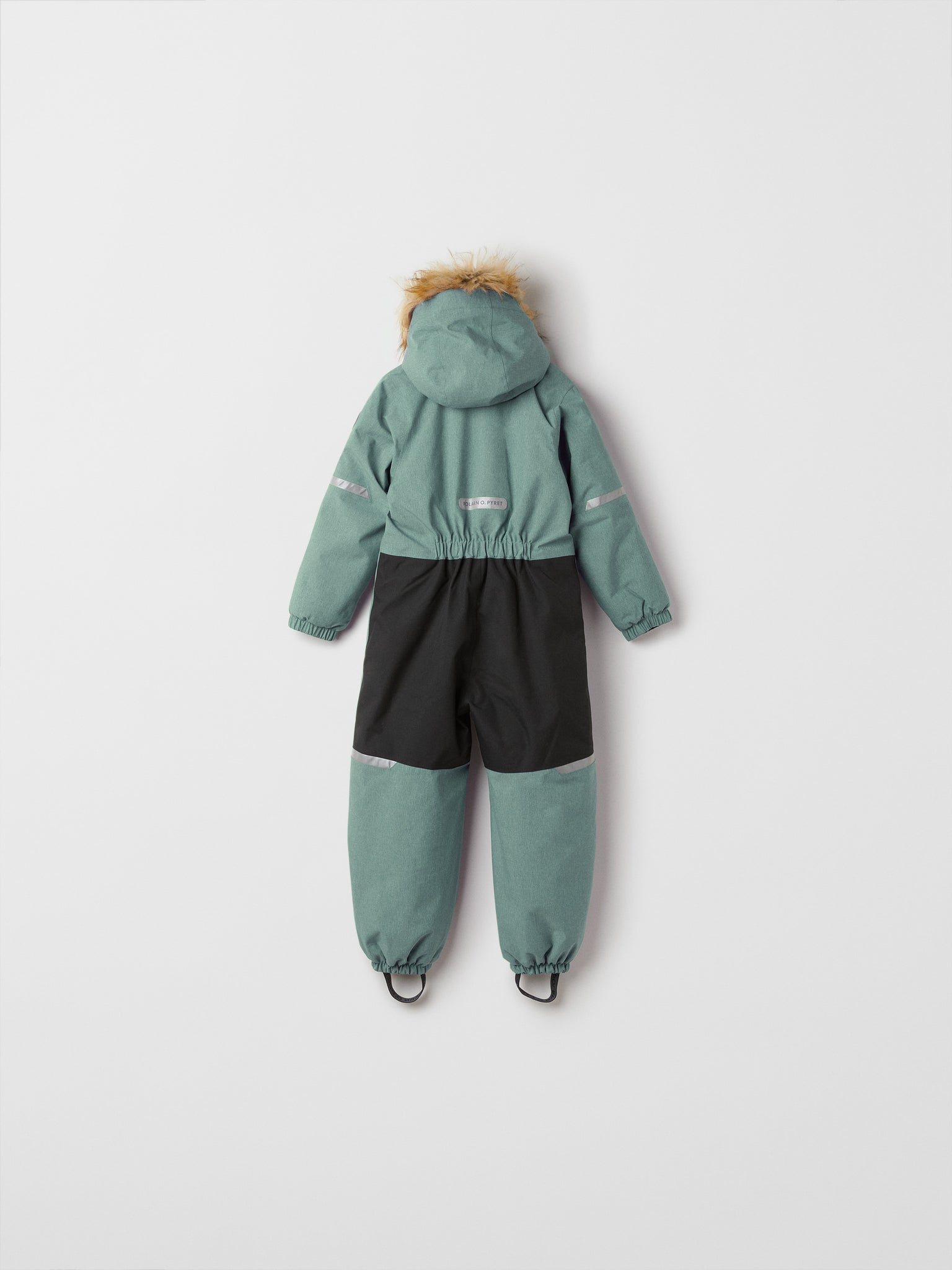 Green Kids Padded Waterproof Overall from the Polarn O. Pyret outerwear collection. Made using ethically sourced materials.