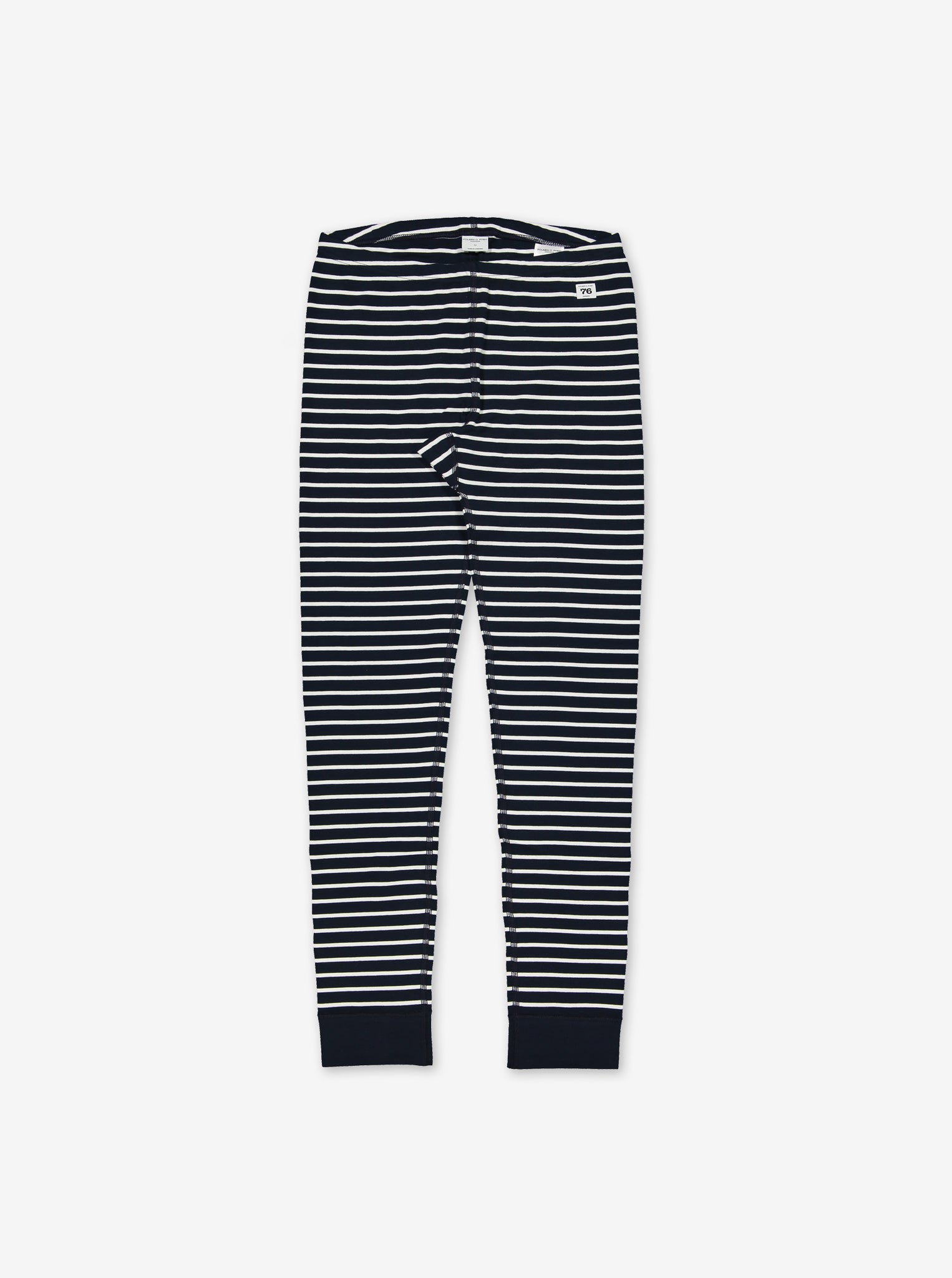 PO.P classic navy and white unisex adult leggings in organic cotton