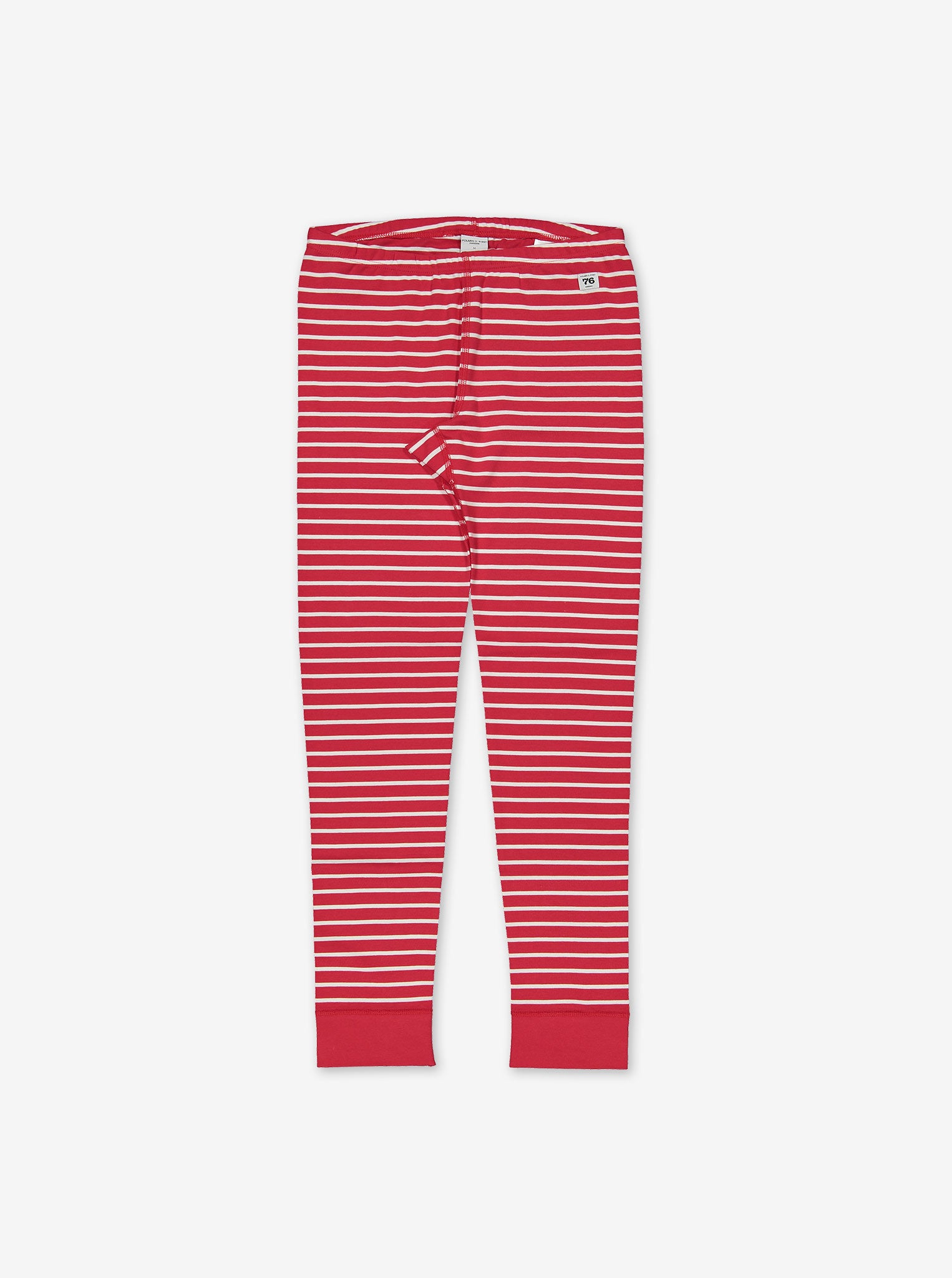 red and white striped adult leggings, organic cotton comfortable polarn o. pyret