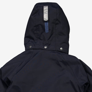 award winning padded winter kids overall navy, waterproof durable, ethical and long lasting kids wear 