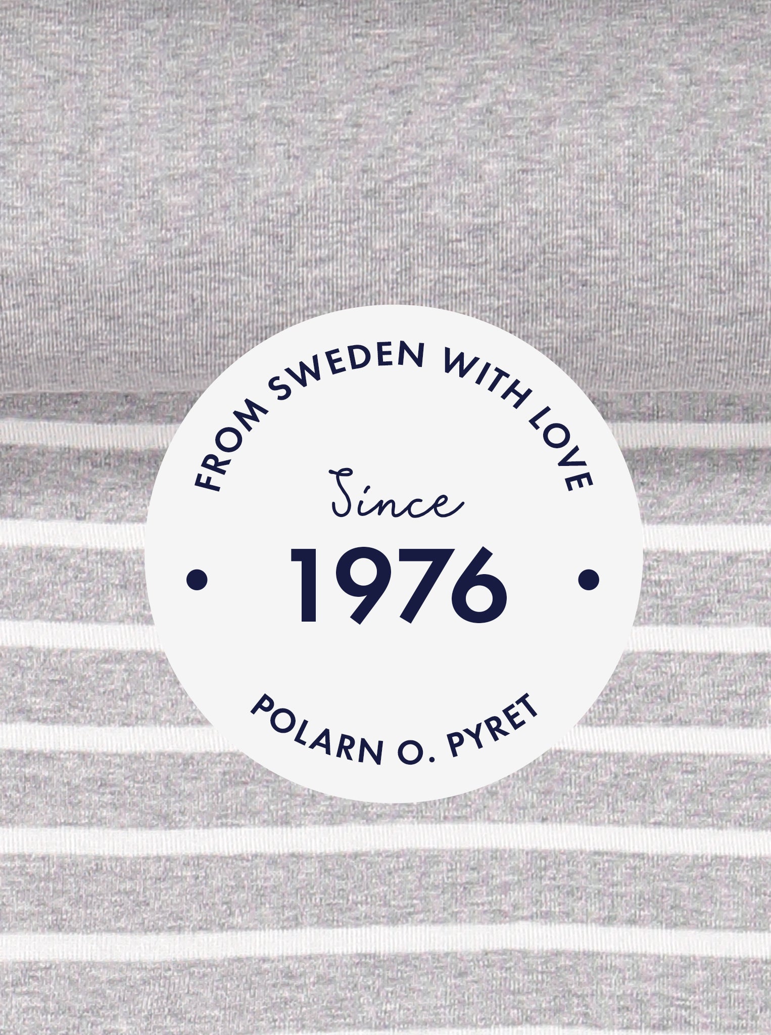  PO.P 1976 logo in grey and white