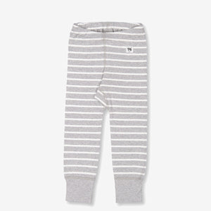 newborn baby gift set grey striped, quality hat socks bottoms babygrow, polarn o. pyret organic cotton leggings